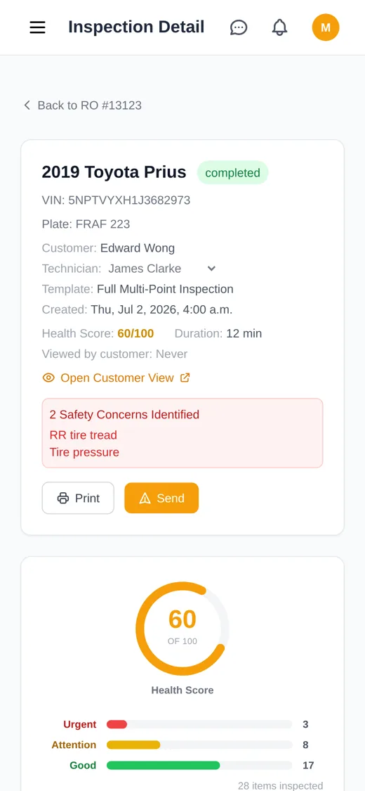 Digital vehicle inspection