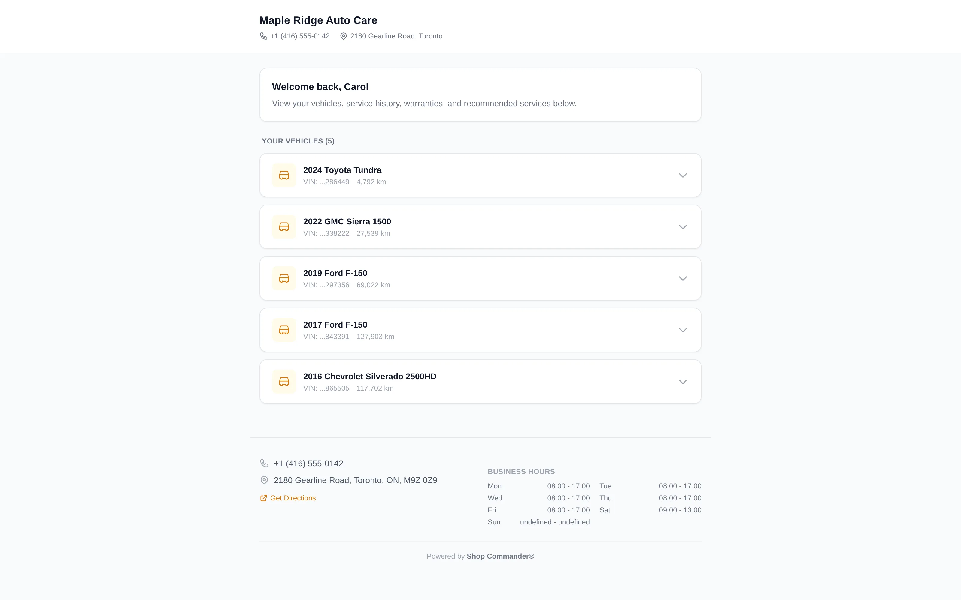 The customer portal