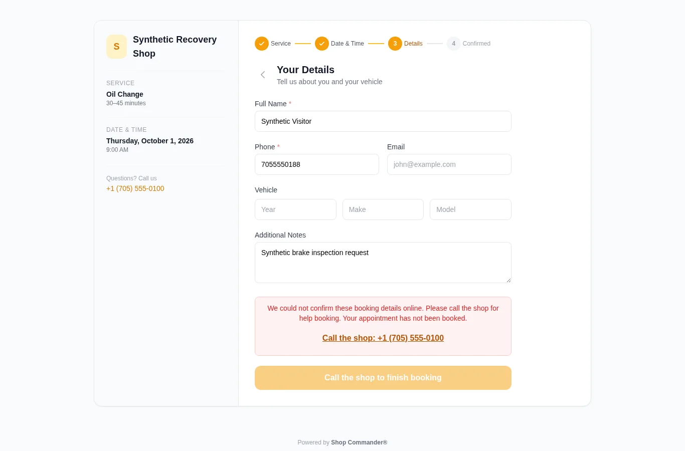 Getting help with a booking